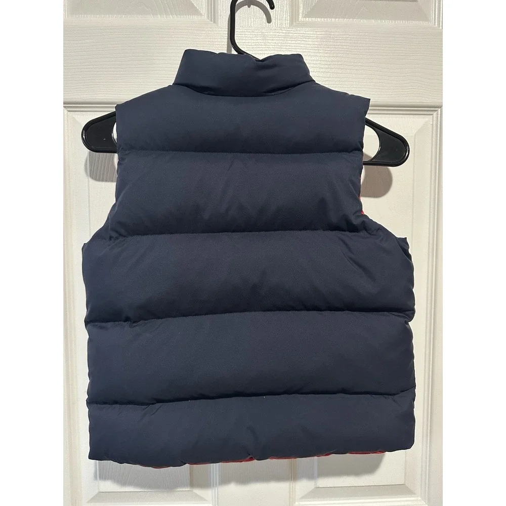 Polo Ralph Lauren Down Puffer Vest Boy's Size 5 Navy‎ Blue & Red Reversible